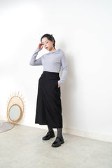 Grey off shoulder w/ inner vest