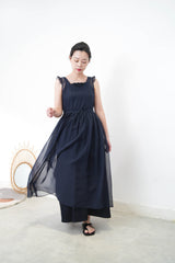 Navy chiffon dress