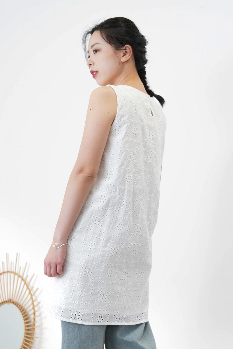 White broderie dress