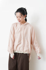 Ivory thin top w/ peplum hem