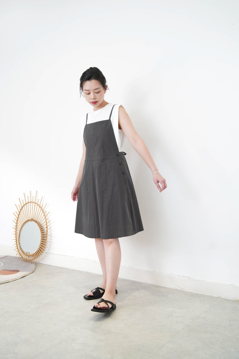 Charcoal cami dress w/ adj. straps