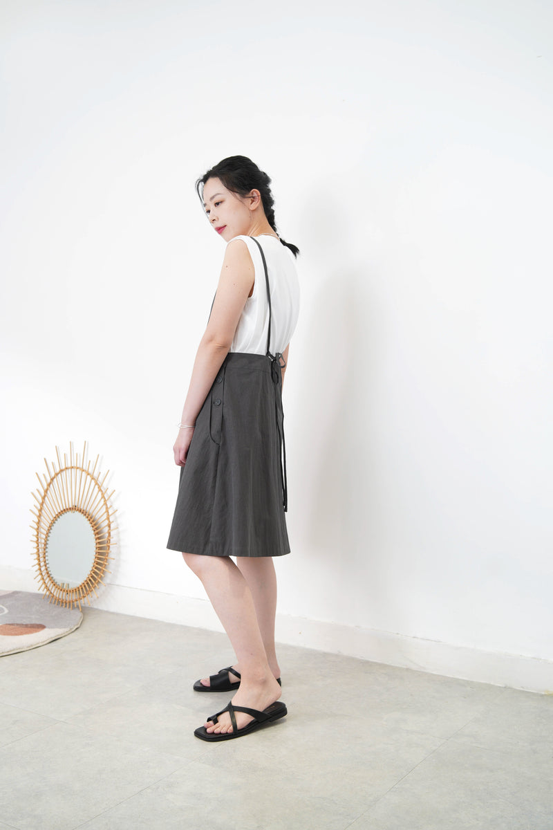 Charcoal cami dress w/ adj. straps