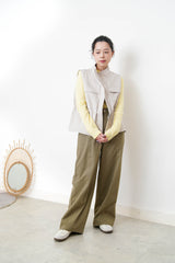 Lemon yellow inner w/ stitch