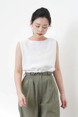 Khaki balloon pants w/ double layering