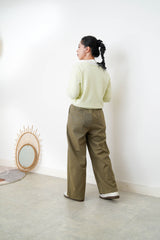 Mint cashmere v neck sweater