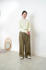 Mint cashmere v neck sweater