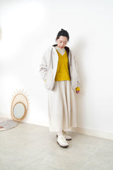 Mustard soft cardigan in v neck
