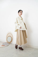Beige jacket w/ detail pockets