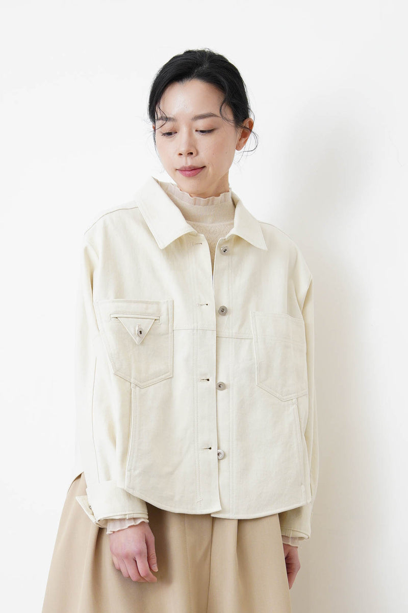 Beige jacket w/ detail pockets