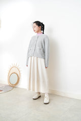 Off white balloon skirt w/ texture