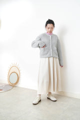 Off white balloon skirt w/ texture