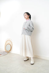 Grey 90% merino wool cardigan