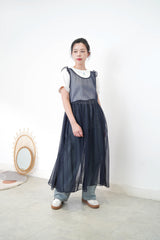 Navy chiffon dress