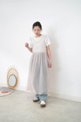 Dusty pink chiffon dress