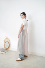 Dusty pink chiffon dress