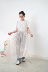 Dusty pink chiffon dress