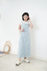 Light blue denim overall