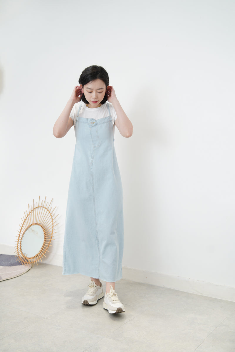 Light blue denim overall