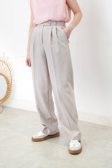 light beige trousers in slim cutting