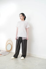 Pastel pink Tee top w/ logo