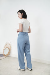 Light blue straight cut trousers