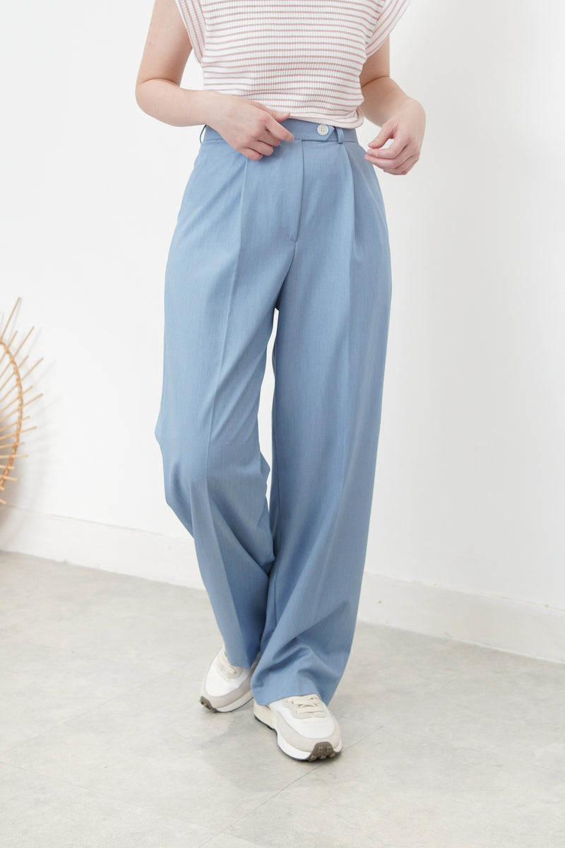 Light blue straight cut trousers