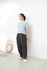 blue stripes summer knit top