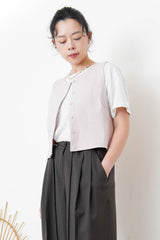 dusty pink crop vest