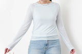 Baby blue double layering top