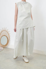 Mint vest in pleats waist
