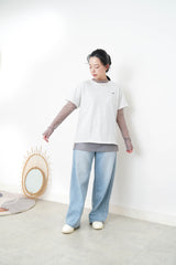 Grey Tee top w/ logo