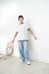 Grey Tee top w/ logo