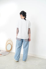 Grey Tee top w/ logo