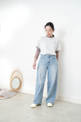 Grey Tee top w/ logo