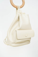 Ivory pu backpack