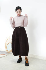 Brown padded ballon skirt