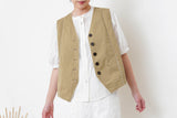 Beige vest w/ lace outlined details