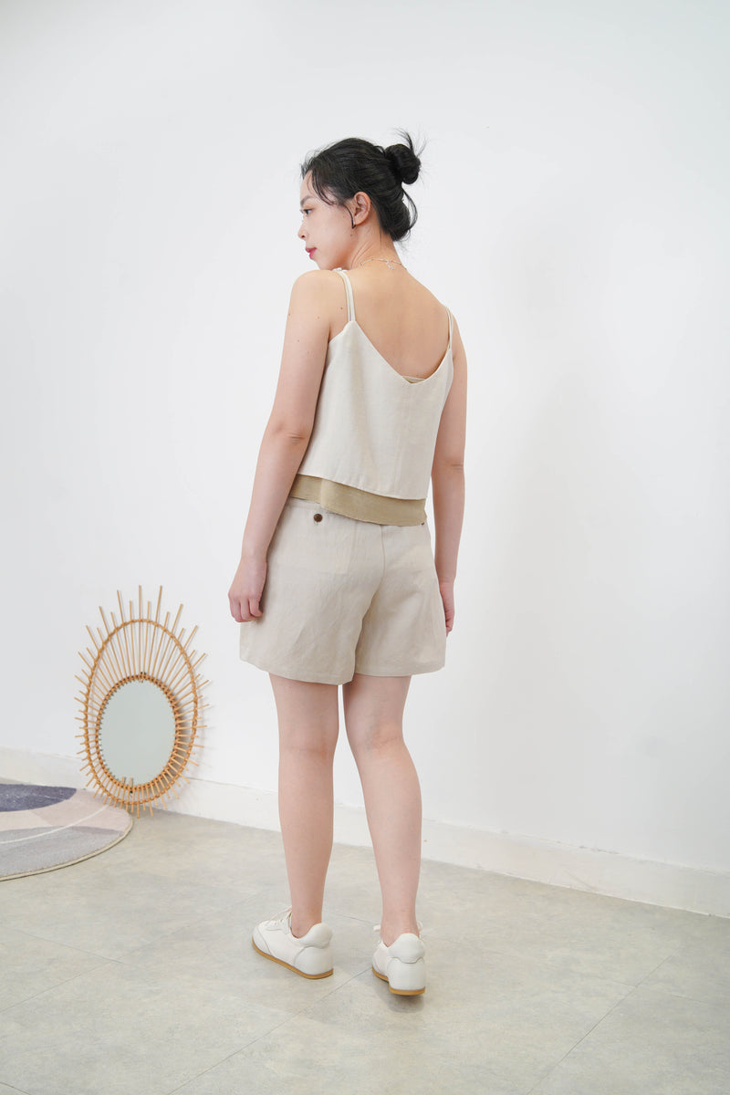 Light 2 ways cami vest in double layers