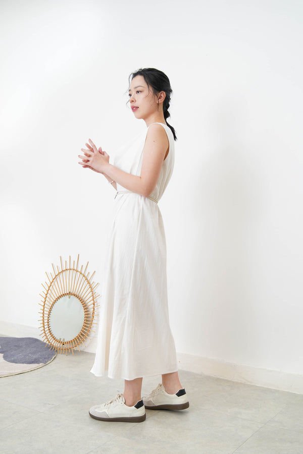 White double layer dress