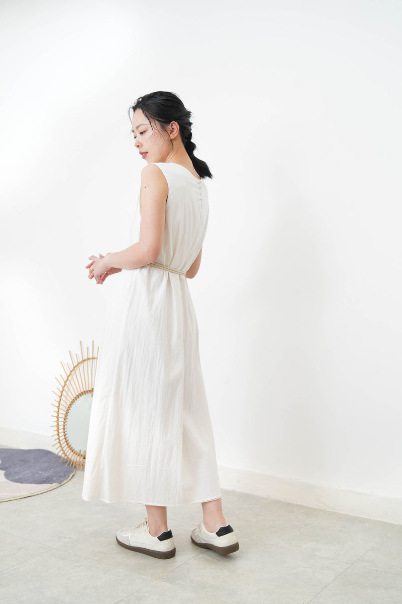 White double layer dress