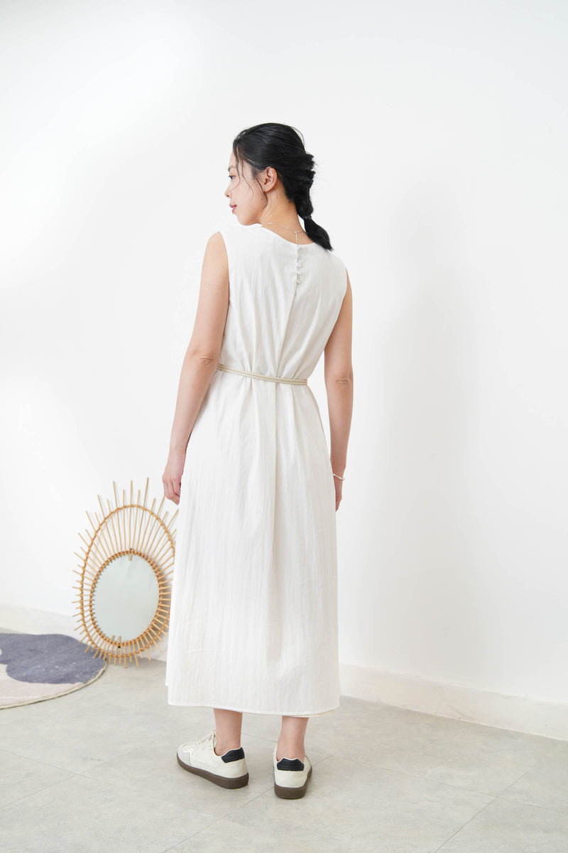 White double layer dress