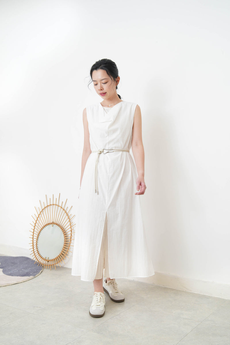 White double layer dress