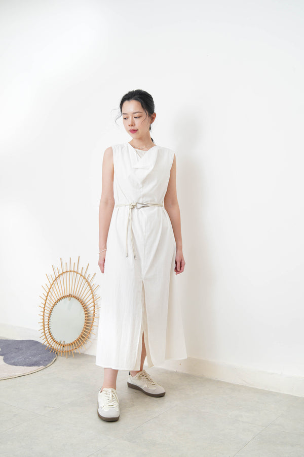 White double layer dress