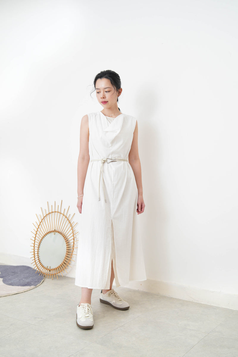 White double layer dress