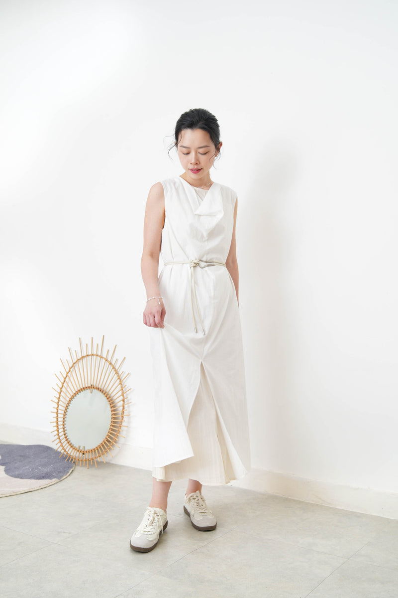 White double layer dress