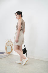 Brown stripy vest