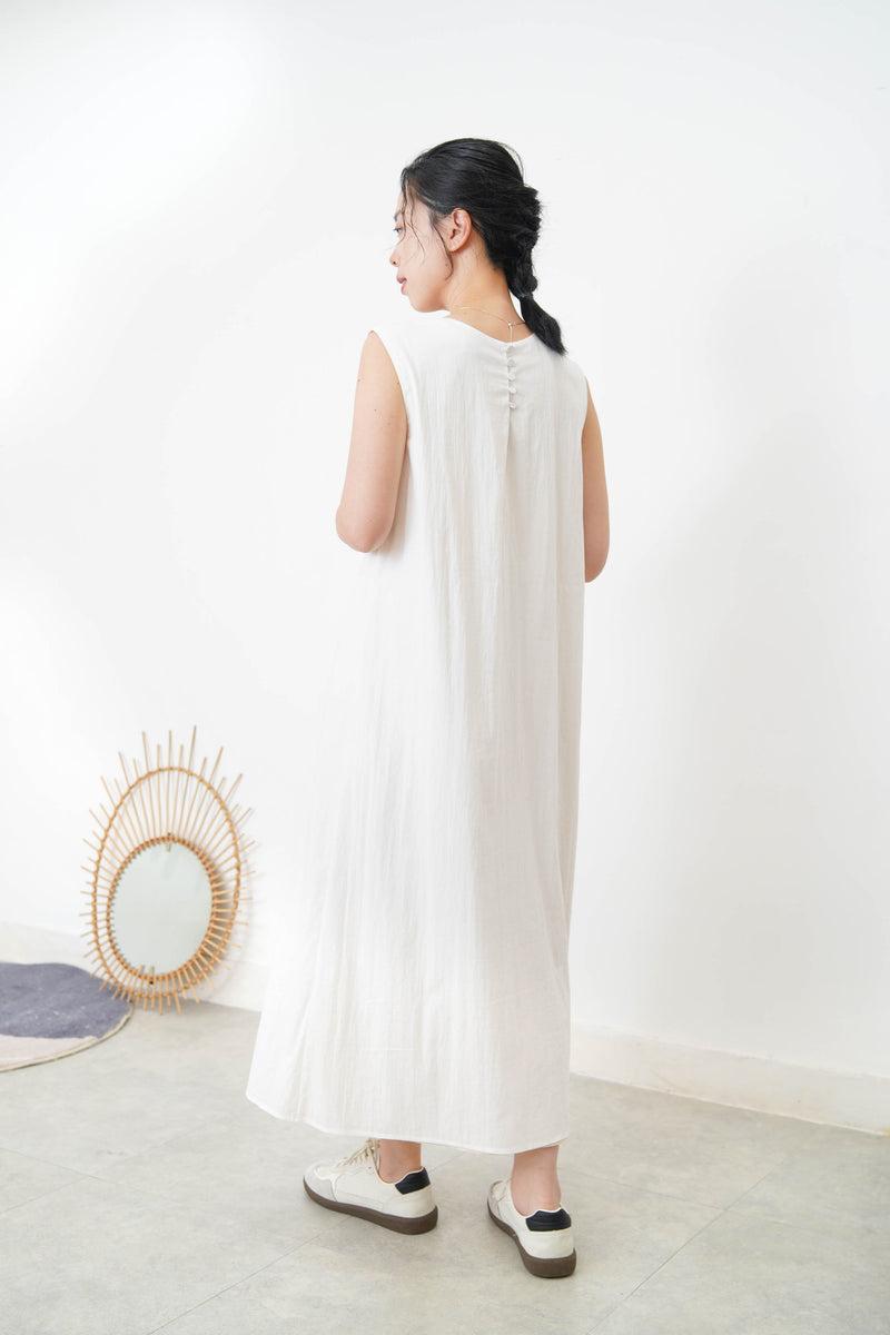 White double layer dress