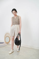Brown stripy vest