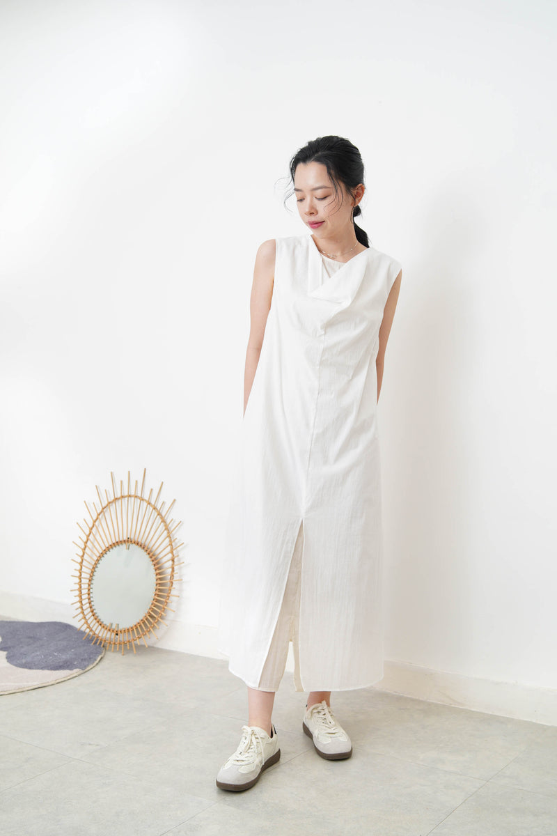White double layer dress