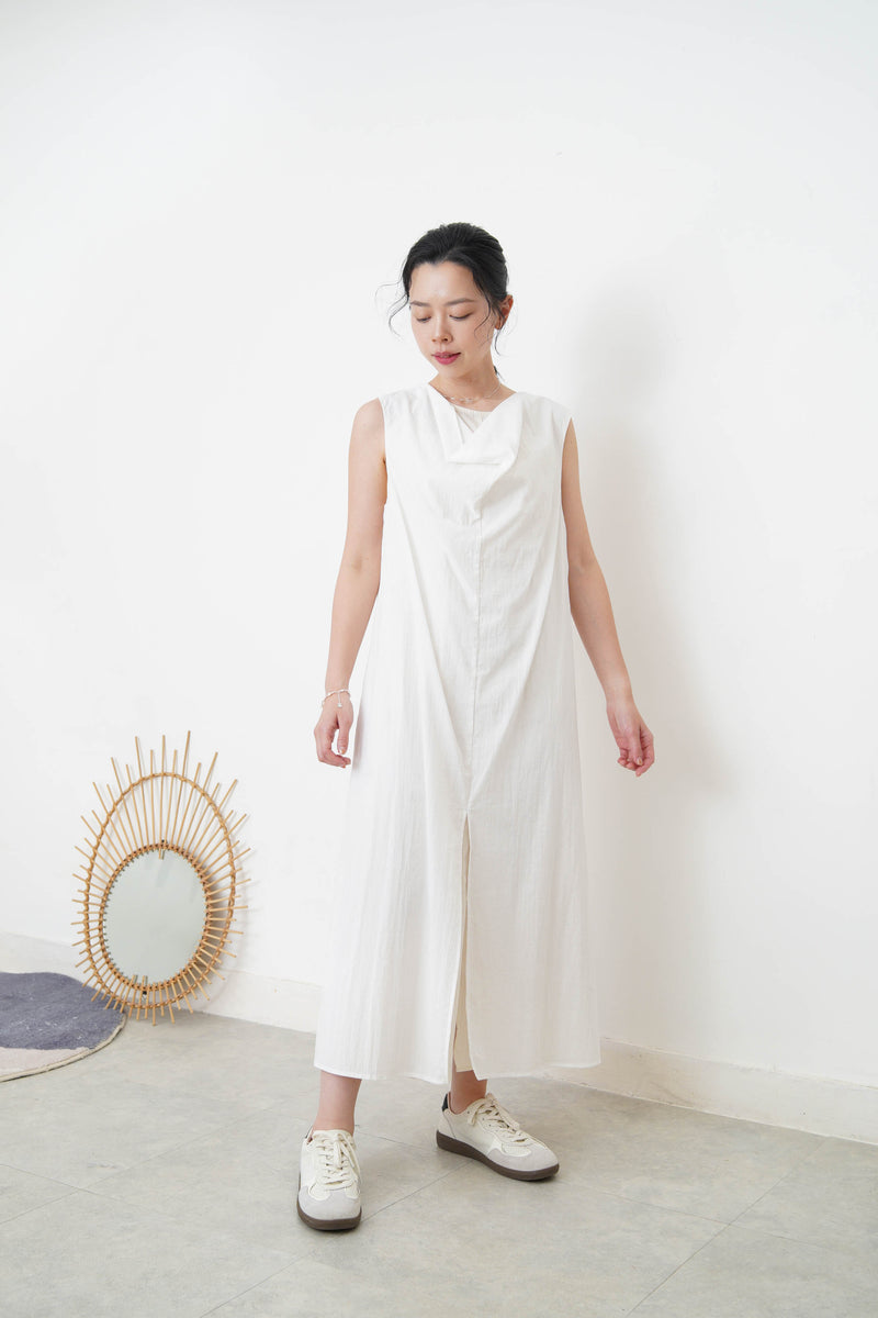 White double layer dress